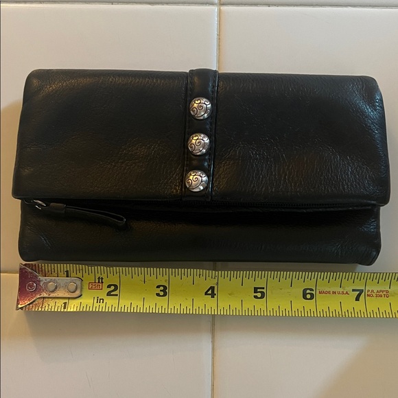 Brighton Handbags - Brighton black soft leather tri fold wallet EUC